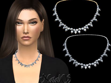Ожерелье Diamond Cluster Necklace Симс 4