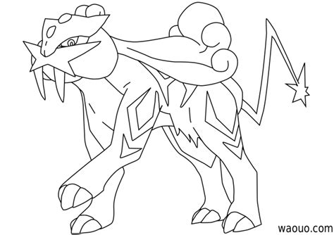 If you like this raikou pokemon coloring page, share it with your friends. Raikou Coloring Pages at GetColorings.com | Free printable ...