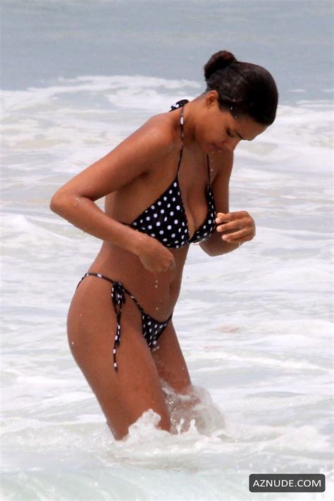 Tina Kunakey Nearly Suffers A Wardrobe Malfunction While On The Beaches Of Rio De Janeiro Aznude