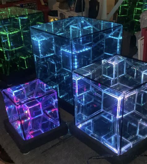 Tesseract Hypercube Infinity Mirror Art Sculpture Made To Order