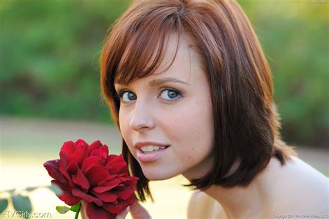 Wallpaper Face Women Outdoors Redhead Model Flowers Long Hair Blue Eyes Short Hair