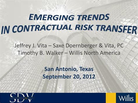 Ppt Emerging Trends In Contractual Risk Transfer Powerpoint
