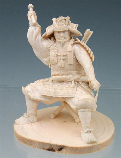 Lot 84 A Japanese Carved Ivory Figure Of A Samurai
