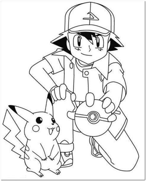 Coloriage Personnages Pokémon Sacha Ketchum Coloring In 2022