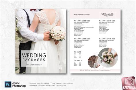 Wedding Photography Packages Template Photography Pricing Etsy