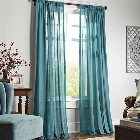 Quinn Sheer Curtain Teal Teal Living Rooms Turquoise Curtains