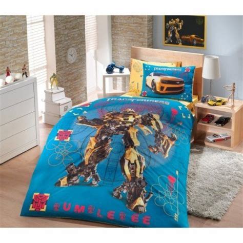 Transformers Bed Spreds Transformers Bumblebee Single Twin Duvet Quilt Comforter Cover Set