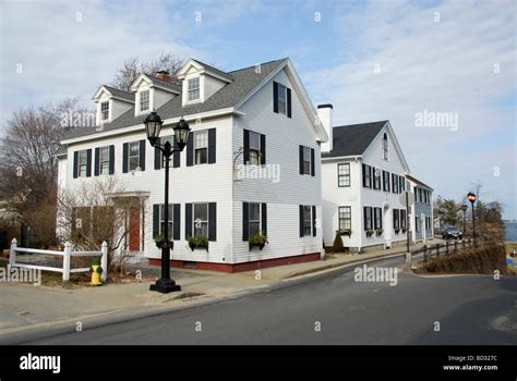 Colonial House In Plymouth Massachusetts Stock Photo Alamy