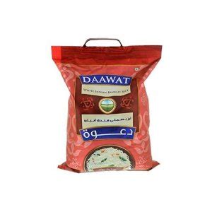 Connoisseurs prefer daawat traditional basmati rice for its highly fragrant and captivating aroma, perfect form and amazing white luster. DAAWAT WHITE INDIAN BASMATI RICE 2kg