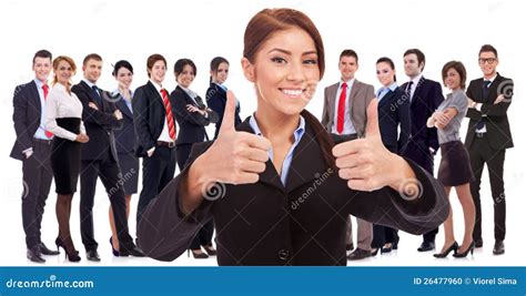 Woman Leader Is Very Happy About The Results Stock Photo Image Of