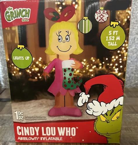 New 2023 The Grinch Cindy Lou Who Stocking Christmas Airblown Inflatable 5 🎄🎅 6919 Picclick