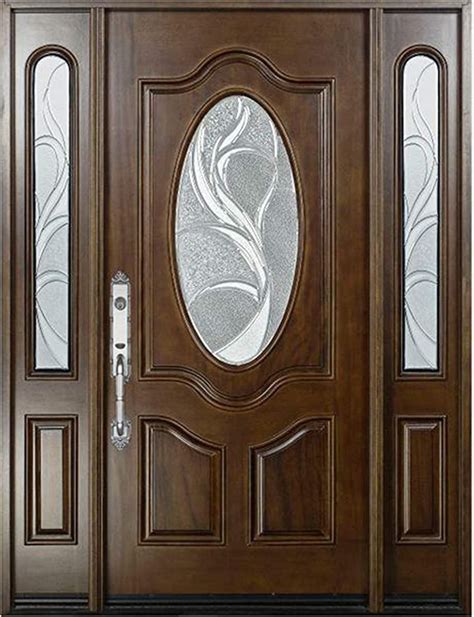 36 X80 Exterior Doors And 12 Sidelight African Mahogany Wood Door Exterior Entry Door For Home
