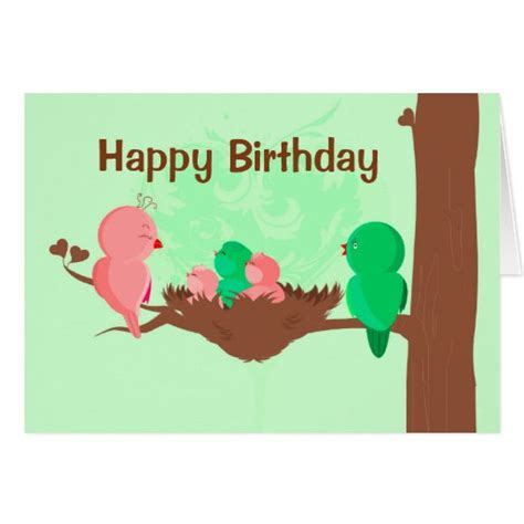 We sing your recipient's name in a version of happy birthday! Happy Birthday Card Birds Singing | Zazzle