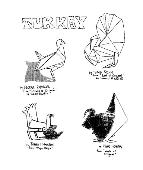 Origami Turkey Instructions Printable