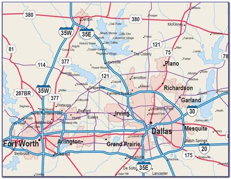 Dfw Area Zip Code Map United States Map