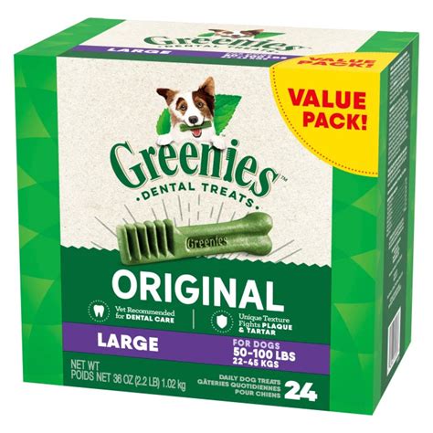 Greenies Original Large Natural Dog Dental Care Chews Oral Health Dog