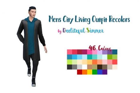 Deelitefulsimmer Mens City Living Outfit Recolor • Sims 4 Downloads
