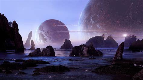 2560x1440 Planets Colliding 1440P Resolution Wallpaper, HD Fantasy 4K