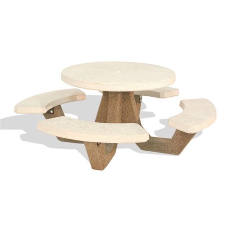 42 Round Concrete Picnic Table Commercial Outdoor Picnic Tables
