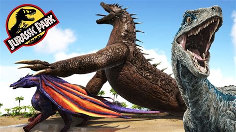 Ark Giant Boss Crushes The Dragon Boss Blue Has Arrived Ark Survival Evolved Jurassic Park