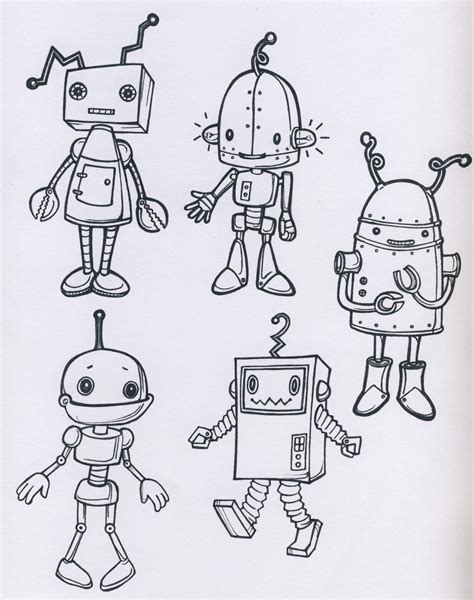 Simple Robot Drawing At Explore Collection Of