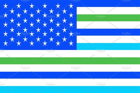 American Flag Blue Colors Creative Daddy