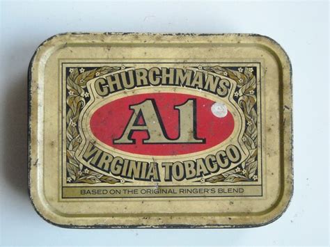 Vintage Tobacco Tin Churchmans A1 Virginia Tobacco