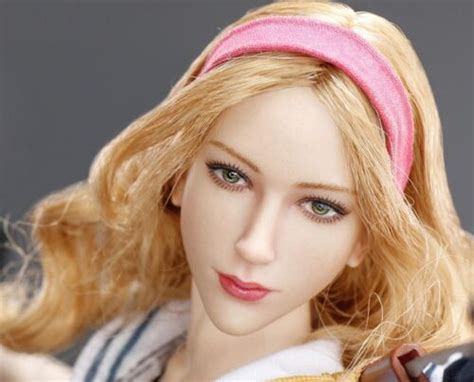 1 6 Female Head Blonde Long Hair For 12 Pale Figure Phicen Hot Toys Usa Ebay