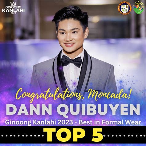 Congratulations Dann Quibuyen Top 5 Ginoong Kanlahi 2023 Best In