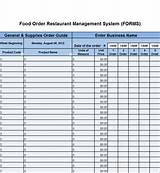 Food Order Form Excel Template Pictures