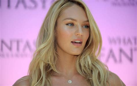 Slim Candice Swanepoel South African Long Haired Blonde Model Girl