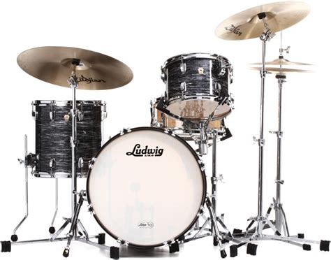 Ludwig 2016 Classic Maple Downbeat 20 Shell Pack Vintage Black Oyster