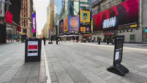 Empty Broadway Street In New York City During The Coronavirus Pandemic