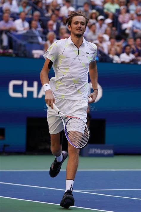 Professional Tennis Player Daniil Medvedev Of Russia In Action During His 2019 Us Open Quarter