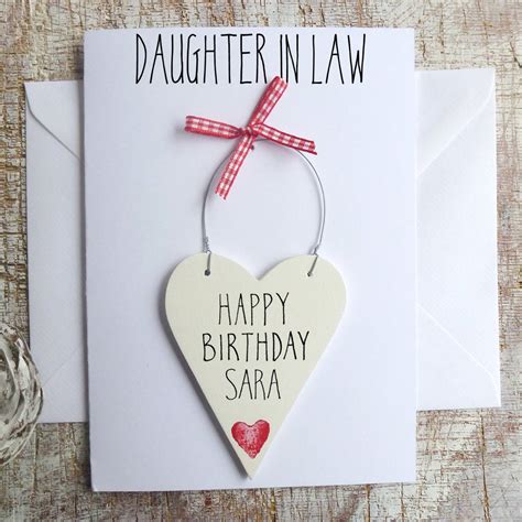 Daughter In Law Personalised Birthday Card By Country Heart