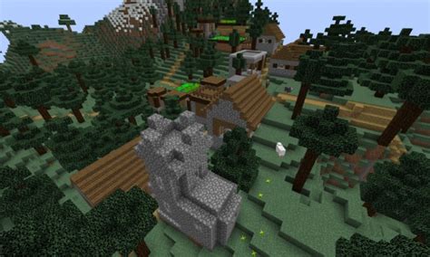 Spawn Next To A Village With Diamonds Minecraft