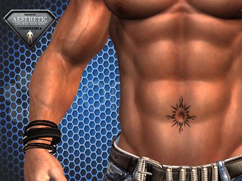 Second Life Marketplace Tribal Sun Tattoo On Belly Button