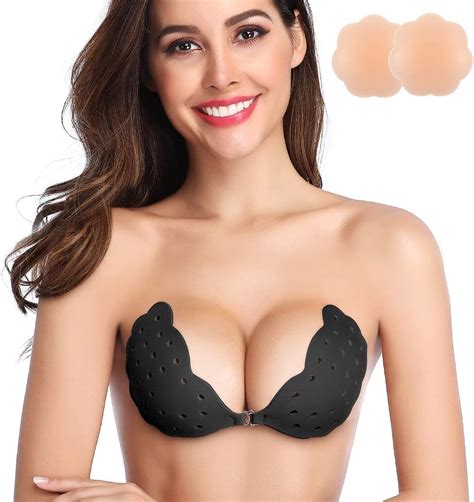 Niidor Sticky Bra Breathable Strapless Bac Push Up Adhesive Max Off