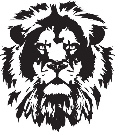 Download Lion Head Silhouette Png Black And White Lion Silhouette Png