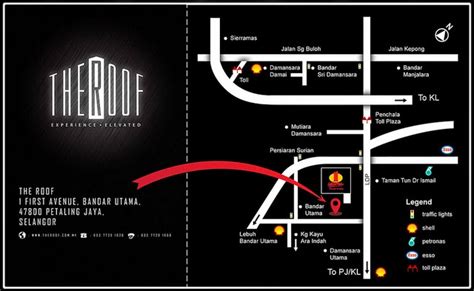Located at the top floor of first avenue in bandar utama, next to one utama and one world hotel. The Roof, First Avenue, Bandar Utama