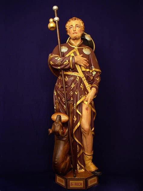 Wenceslas Jacazzi Antiquité Passion Various Saint Roch Statue