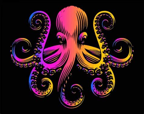 Colorful Octopus Paint By Numbers Pbn Canvas