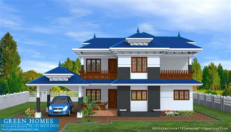 Green Homes Kerala Model Home In 2400 Sqfeet