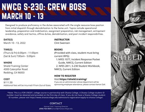 Nwcg S 230 Crew Boss