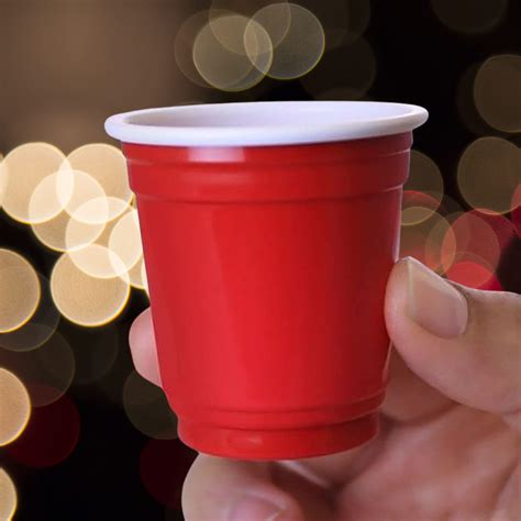 Party Bargains 2oz Plastic Shot Glasses 120 Pack Mini Red