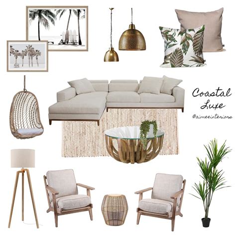 Coastal Luxe Interior Design Mood Board By Amy Louise Interiors Home Living Room Coastal