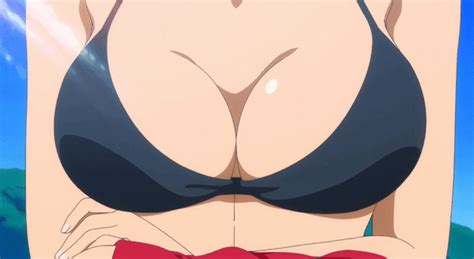 Gamou Maki Ijiranaide Nagatoro San Animated Animated  Screencap 1girl Bikini Bouncing