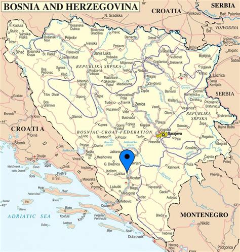 Mostar Bosnia Mapa Mapa De Mostar Bosnia Herzegovina El Sur De