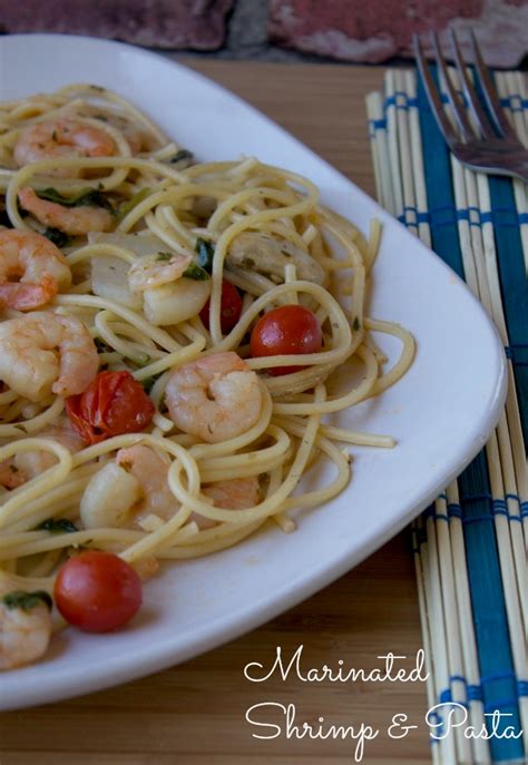 You marinate the shrimp in a soy sauce mixture with. Marinated Shrimp and Pasta Recipe