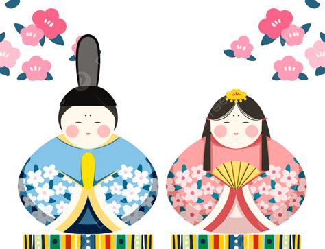 일본 일러스트 소녀의 축제를위한 전통 인형 벚꽃 딸의 날 히나 마츠리 일본 Png 일러스트 및 Psd 이미지 무료 다운로드